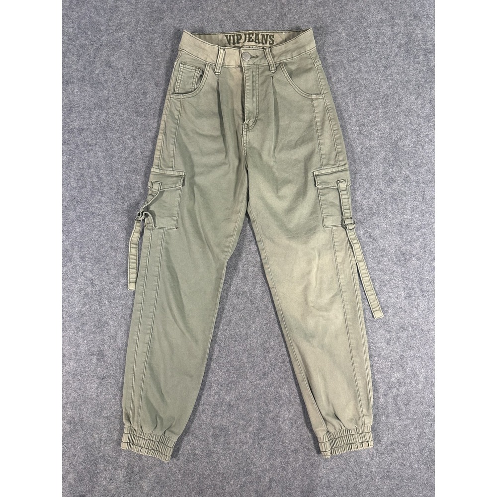 VIP Jeans 2-200257L0‎ Cargo Joggers 1/25 Olive Green Utility Straps